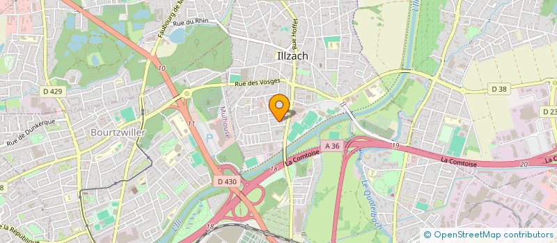 localisation de l'entreprise COMITE DU HAUT RHIN DES ECHECS  ILLZACH