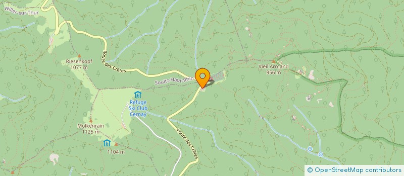 localisation de l'entreprise COMITE DU MONUMENT NATIONAL DU HARTMANNSWILLERKOPF (VIEIL ARMAND)  WATTWILLER