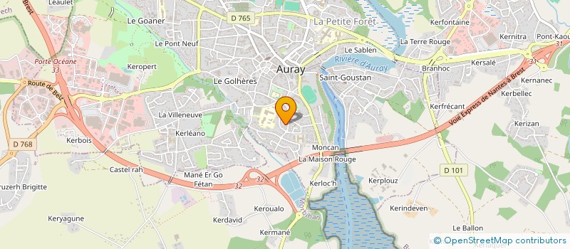 localisation de l'entreprise COMITE DU MORBIHAN DE JUDO JUJITSU KENDO ET DISCIPLINES ASSOCIES  PLOUGOUMELEN