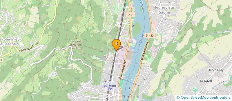 localisation de l'entreprise COMITE DU PERSONNEL DU CENTRE HOSPITALIER GERIATRIQUE DU MONT D'OR  ALBIGNY-SUR-SAONE