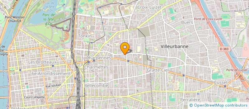 localisation de l'entreprise COMITE DU RHONE DE SQUASH à VILLEURBANNE