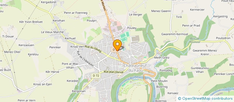 localisation de l'entreprise COMITE DU SECOURS POPULAIRE à CHATEAUNEUF-DU-FAOU