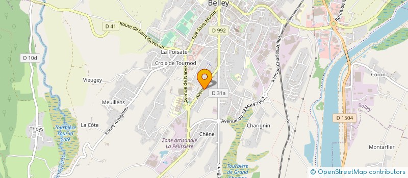 localisation de l'entreprise COMITE DU SECOURS POPULAIRE FRANCAIS DE BELLEY à BELLEY