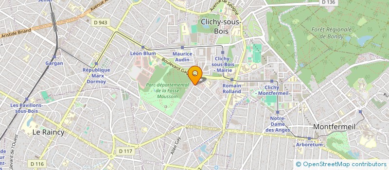 localisation de l'entreprise COMITE DU SECOURS POPULAIRE FRANCAIS DE CLICHY SOUS BOIS à CLICHY SOUS BOIS