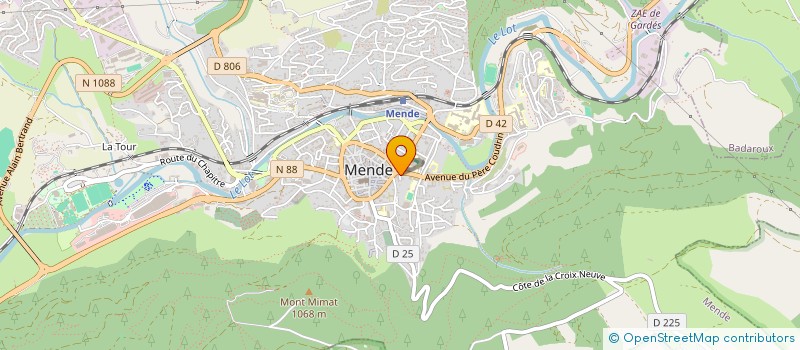 localisation de l'entreprise COMITE DU SECOURS POPULAIRE FRANCAIS DE LA VILLE DE MENDE  MENDE