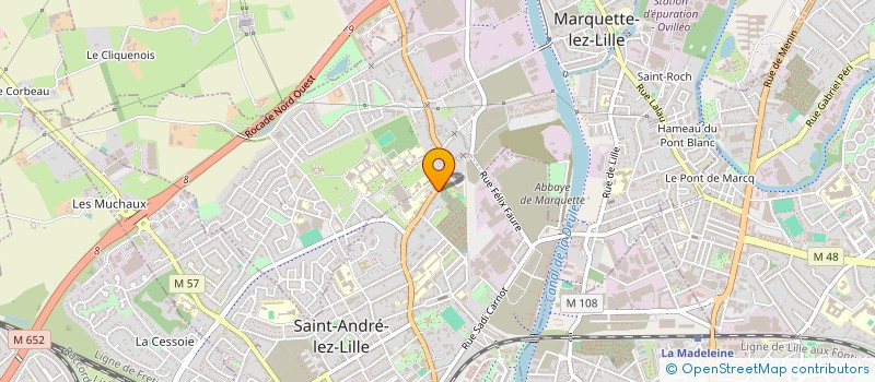 localisation de l'entreprise COMITE DU SECOURS POPULAIRE FRANCAIS DE SAINT ANDRE à SAINT-ANDRE-LEZ-LILLE