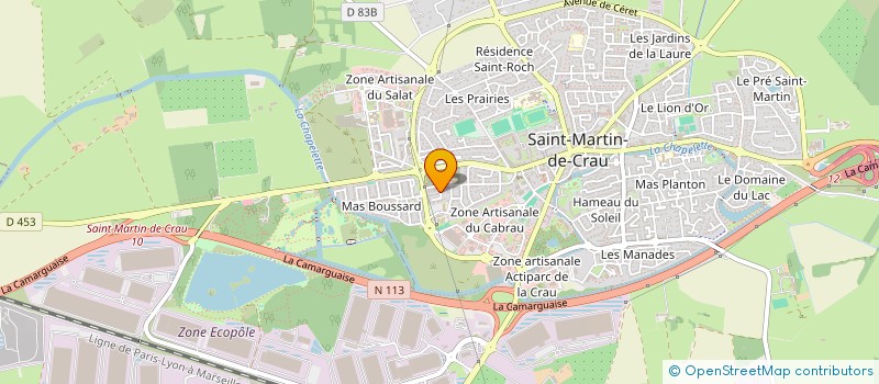 localisation de l'entreprise COMITE DU SECOURS POPULAIRE FRANCAIS DE SAINT MARTIN DE CRAU à SAINT-MARTIN-DE-CRAU