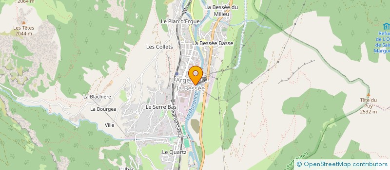 localisation de l'entreprise COMITE DU SECOURS POPULAIRE FRANCAIS DES ECRINS à L'ARGENTIERE-LA-BESSEE