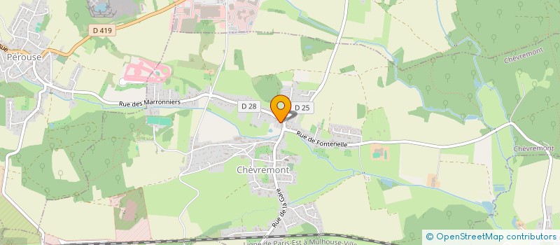 localisation de l'entreprise COMITE DU TERRITOIRE DE BELFORT DE JUDO,JUJITSU,KENDO ET DISCIPLINES ASSOCIEES à CHEVREMONT