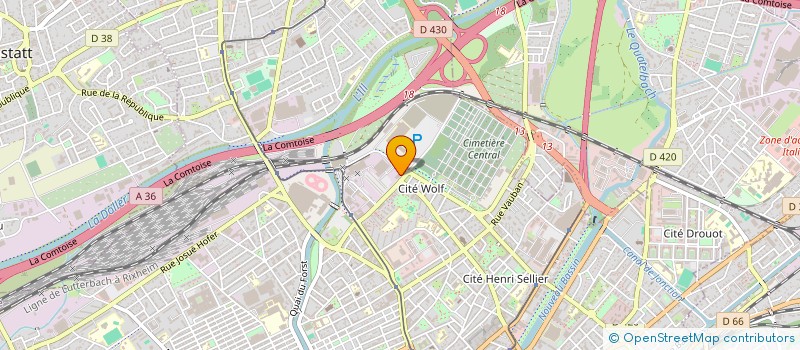 localisation de l'entreprise COMITE ECONOMIQUE ET SOCIAL SOLEA à MULHOUSE