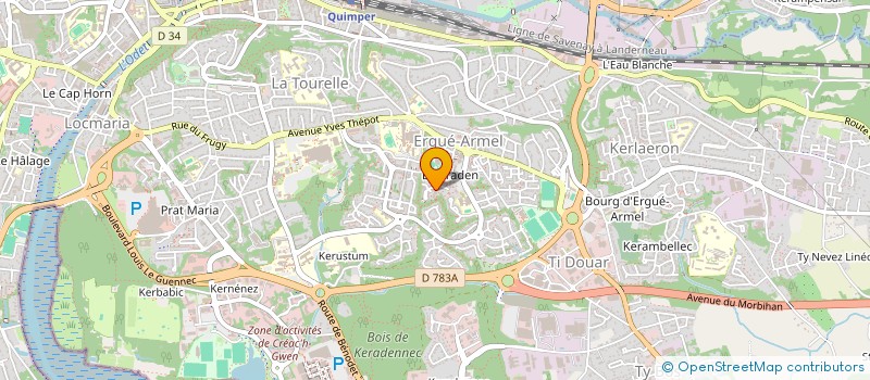 localisation de l'entreprise COMITE EDUCATION LA SANTE DU FINISTERE à QUIMPER