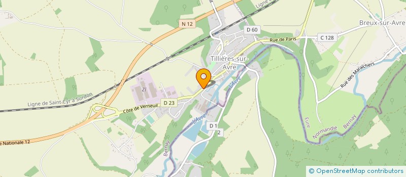 localisation de l'entreprise COMITE ENTR AIR CONDITIONNE ELECTRA à TILLIERES-SUR-AVRE