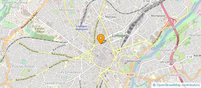 localisation de l'entreprise COMITE ENTR BANQUE POPULAIRE à LIMOGES