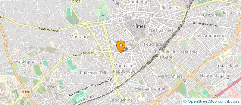 localisation de l'entreprise COMITE ENTR CAISSE PRIMAIRE  NIMES