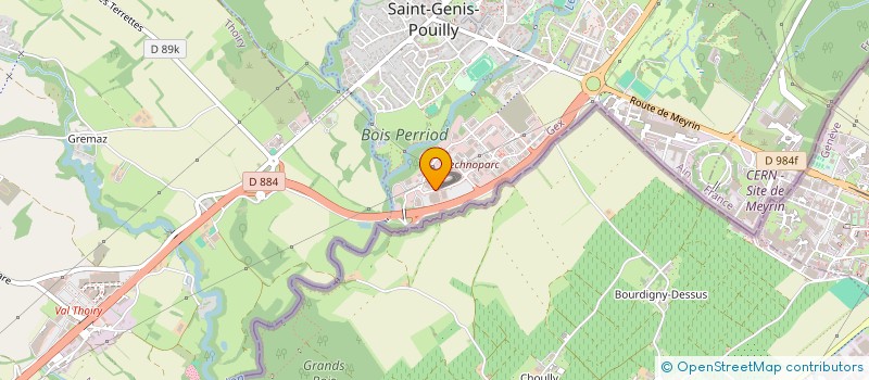 localisation de l'entreprise COMITE ENTR SGS THOMSON MICROELECTRONIC à SAINT-GENIS-POUILLY