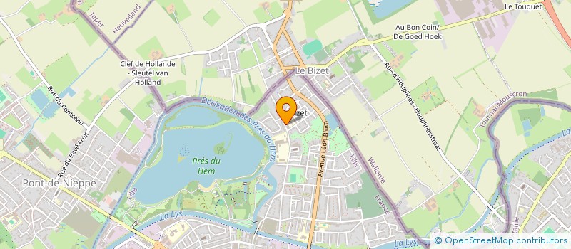 localisation de l'entreprise COMITE ENTRAIDE ET ANIMATION DU BIZET  ARMENTIERES