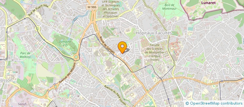 localisation de l'entreprise COMITE ENTRAIDE POPUL STE ANNE VALFERE à MONTPELLIER