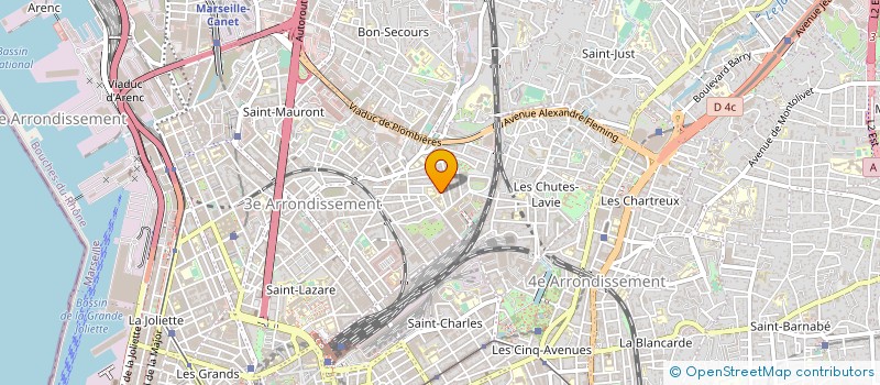 localisation de l'entreprise COMITE ENTREPRI LA CHRYSALIDE MARSEILLE à MARSEILLE