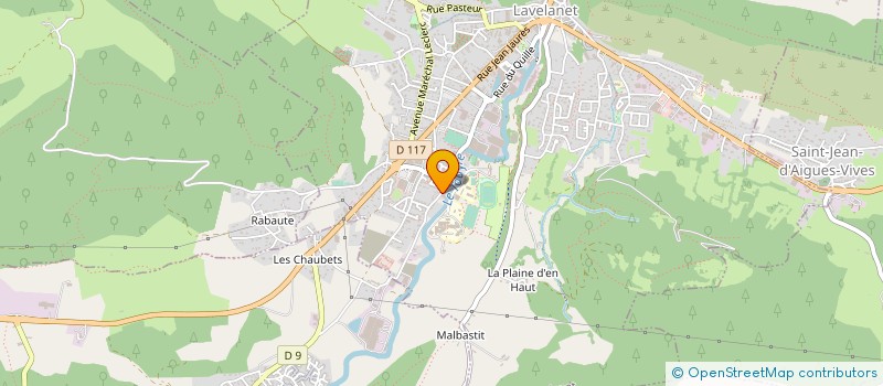 localisation de l'entreprise COMITE ENTREPRISE A ROUDIERE à LAVELANET