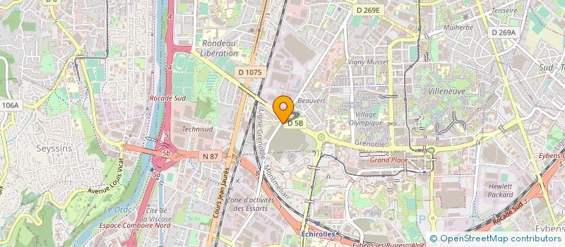 localisation de l'entreprise COMITE ENTREPRISE ALLIBERT  GRENOBLE