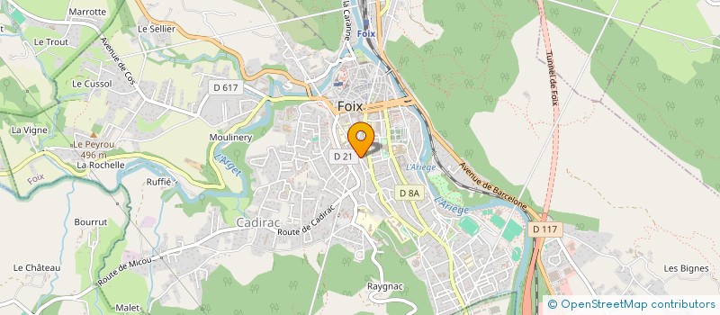 localisation de l'entreprise COMITE ENTREPRISE ARIEGE ASSISTANCE à FOIX