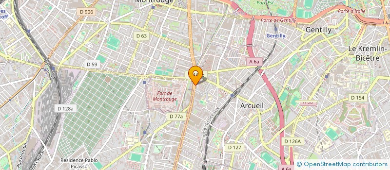 localisation de l'entreprise COMITE ENTREPRISE ASSYSTEM FRANCE IDF NORD à ARCUEIL