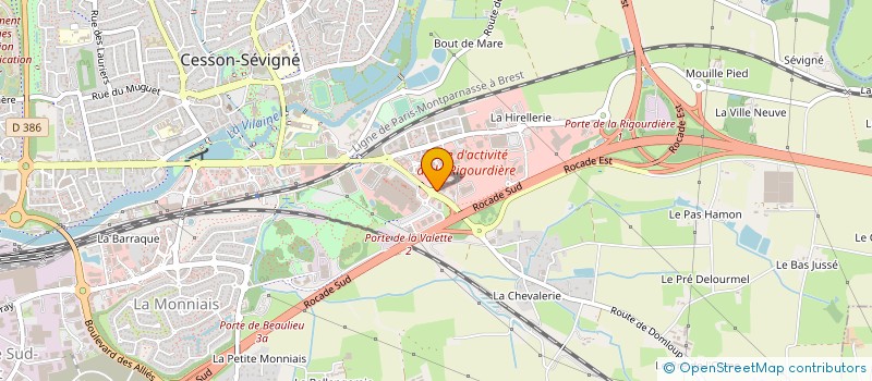 localisation de l'entreprise COMITE ENTREPRISE ATELIERS RENNAIS  CESSON-SEVIGNE