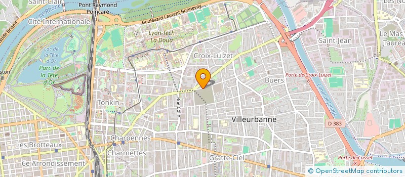 localisation de l'entreprise COMITE ENTREPRISE AUTO CHASSIS INTERNAT.  VILLEURBANNE