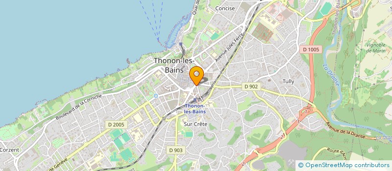 localisation de l'entreprise COMITE ENTREPRISE BANQUE MARIN&GIANOLA à THONON-LES-BAINS