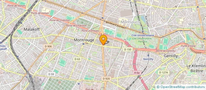 localisation de l'entreprise COMITE ENTREPRISE BICS  MONTROUGE