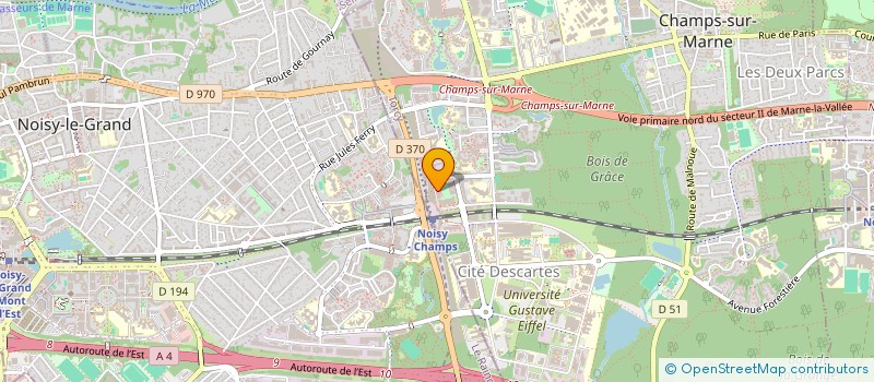 localisation de l'entreprise COMITE ENTREPRISE CASDEN BANQUE POPULAIR  CHAMPS-SUR-MARNE