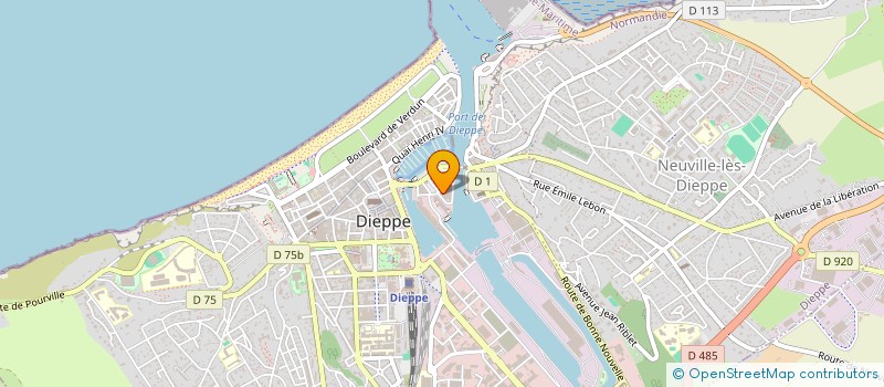 localisation de l'entreprise COMITE ENTREPRISE CHANTIER NORMANDIE  DIEPPE