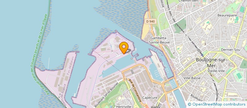 localisation de l'entreprise COMITE ENTREPRISE COMILOG FRANCE  BOULOGNE-SUR-MER