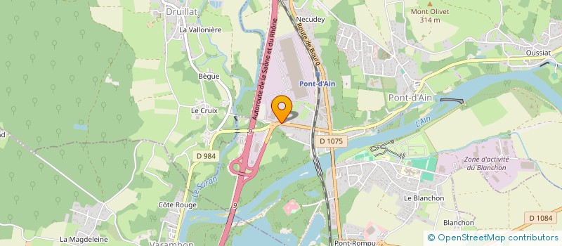 localisation de l'entreprise COMITE ENTREPRISE DES ETS VERILAC à PONT-D'AIN