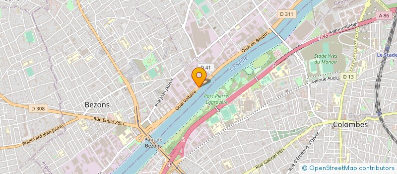 localisation de l'entreprise COMITE ENTREPRISE EMC2  BEZONS