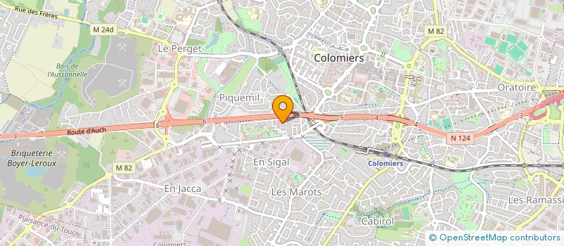 localisation de l'entreprise COMITE ENTREPRISE ETS GELIS à COLOMIERS