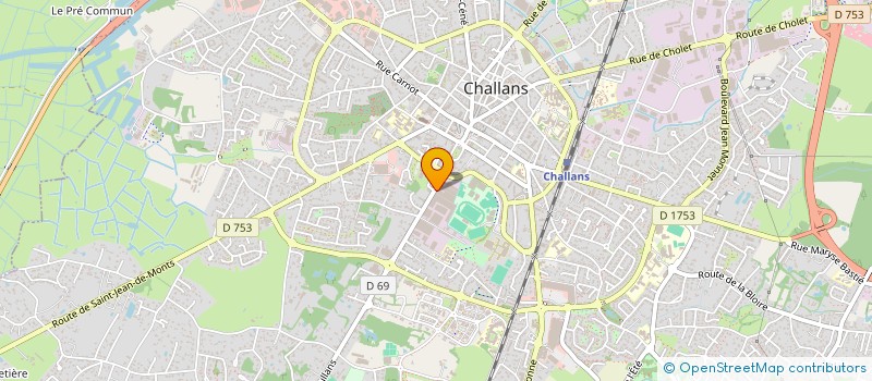 localisation de l'entreprise COMITE ENTREPRISE ETS ROUX SA à CHALLANS