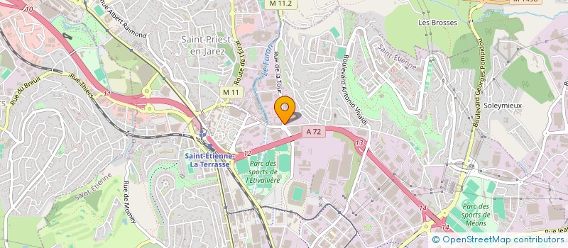 localisation de l'entreprise COMITE ENTREPRISE GIBAUD SA  SAINT-ETIENNE