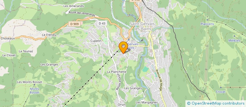 localisation de l'entreprise COMITE ENTREPRISE LA SEGIN à SAINT-GERVAIS-LES-BAINS