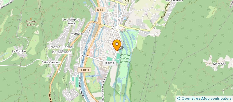 localisation de l'entreprise COMITE ENTREPRISE PAPETERIES VERILHAC à VIZILLE