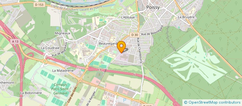 localisation de l'entreprise COMITE ENTREPRISE PARFUMS ROCHAS  POISSY