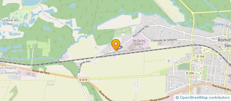 localisation de l'entreprise COMITE ENTREPRISE PEUGEOT CYCLES  ROMILLY-SUR-SEINE