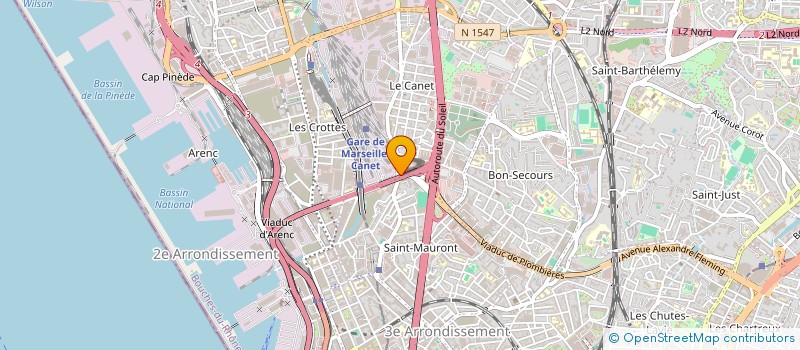 localisation de l'entreprise COMITE ENTREPRISE R A T V M  MARSEILLE