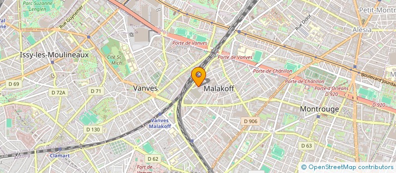 localisation de l'entreprise COMITE ENTREPRISE R F O  MALAKOFF