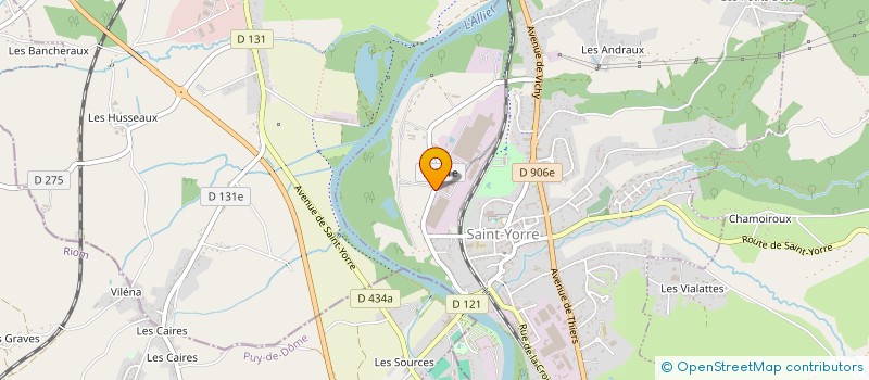 localisation de l'entreprise COMITE ENTREPRISE SCBV à SAINT-YORRE