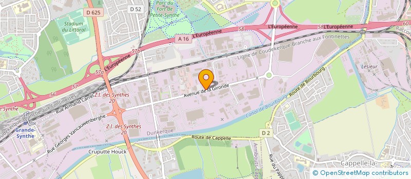 localisation de l'entreprise COMITE ENTREPRISE SCREG NORD PICARDIE à DUNKERQUE