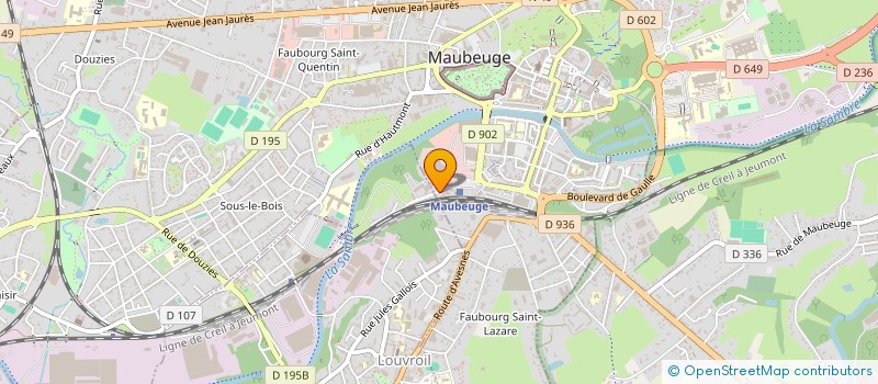 localisation de l'entreprise COMITE ENTREPRISE SEMITIB  MAUBEUGE