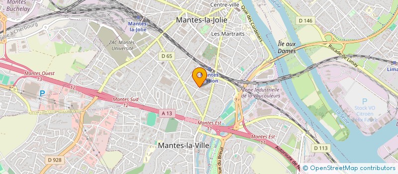 localisation de l'entreprise COMITE ENTREPRISE SOC SELMER  MANTES-LA-VILLE