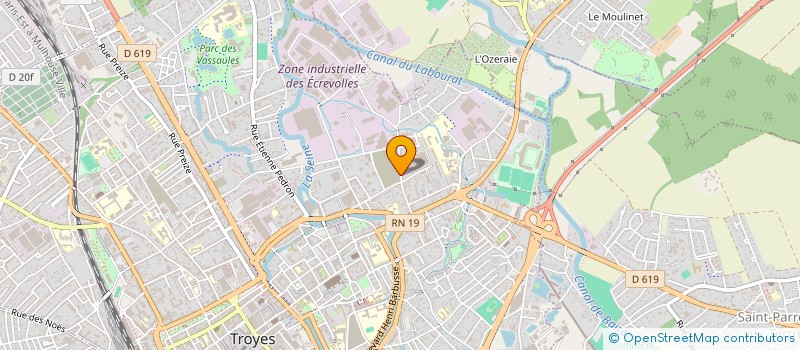 localisation de l'entreprise COMITE ENTREPRISE TEINTURERIE EST OUEST à TROYES