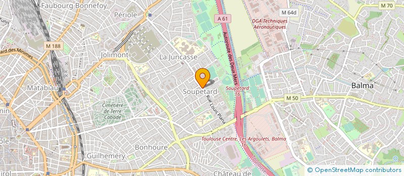 localisation de l'entreprise COMITE ENTREPRISE THOMAS ET DANIZAN à TOULOUSE